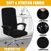 imageSmiry Stretch Printed Office Computer Chair Covers Universal Desk Rotating Chair Slipcovers Removable Washable Soft Fit AntiDust Spandex Protector Cover with Zipper NavyBlack