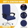 imageSmiry Stretch Printed Office Computer Chair Covers Universal Desk Rotating Chair Slipcovers Removable Washable Soft Fit AntiDust Spandex Protector Cover with Zipper NavyNavy