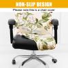 imageSmiry Stretch Printed Office Computer Chair Covers Universal Desk Rotating Chair Slipcovers Removable Washable Soft Fit AntiDust Spandex Protector Cover with Zipper NavyBeige and Green