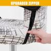 imageSmiry Stretch Printed Office Computer Chair Covers Universal Desk Rotating Chair Slipcovers Removable Washable Soft Fit AntiDust Spandex Protector Cover with Zipper NavyBrown and White