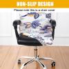 imageSmiry Stretch Printed Office Computer Chair Covers Universal Desk Rotating Chair Slipcovers Removable Washable Soft Fit AntiDust Spandex Protector Cover with Zipper NavyBeige