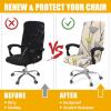 imageSmiry Stretch Printed Office Computer Chair Covers Universal Desk Rotating Chair Slipcovers Removable Washable Soft Fit AntiDust Spandex Protector Cover with Zipper NavyYellow and Grey