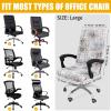 imageSmiry Stretch Printed Office Computer Chair Covers Universal Desk Rotating Chair Slipcovers Removable Washable Soft Fit AntiDust Spandex Protector Cover with Zipper NavyBrown and White