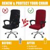 imageSmiry Stretch Printed Office Computer Chair Covers Universal Desk Rotating Chair Slipcovers Removable Washable Soft Fit AntiDust Spandex Protector Cover with Zipper NavyBurgundy