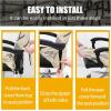 imageSmiry Stretch Printed Office Computer Chair Covers Universal Desk Rotating Chair Slipcovers Removable Washable Soft Fit AntiDust Spandex Protector Cover with Zipper NavyYellow and Grey
