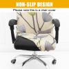 imageSmiry Stretch Printed Office Computer Chair Covers Universal Desk Rotating Chair Slipcovers Removable Washable Soft Fit AntiDust Spandex Protector Cover with Zipper NavyYellow and Grey