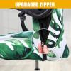 imageSmiry Stretch Printed Office Computer Chair Covers Universal Desk Rotating Chair Slipcovers Removable Washable Soft Fit AntiDust Spandex Protector Cover with Zipper NavyGreen