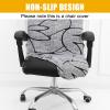 imageSmiry Stretch Printed Office Computer Chair Covers Universal Desk Rotating Chair Slipcovers Removable Washable Soft Fit AntiDust Spandex Protector Cover with Zipper NavyGrey and Black