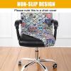 imageSmiry Stretch Printed Office Computer Chair Covers Universal Desk Rotating Chair Slipcovers Removable Washable Soft Fit AntiDust Spandex Protector Cover with Zipper NavyColorful