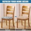 imageSmiry Velvet Seat Covers for Dining Room Chair Set of 4 Stretch Fit Removable Washable Chair Seat Cushion Protector Slipcovers with Ties BeigeBeige