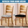 imageSmiry Velvet Seat Covers for Dining Room Chair Set of 4 Stretch Fit Removable Washable Chair Seat Cushion Protector Slipcovers with Ties BeigeBlack