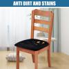 imageSmiry Velvet Seat Covers for Dining Room Chair Set of 4 Stretch Fit Removable Washable Chair Seat Cushion Protector Slipcovers with Ties BeigeBlack