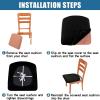 imageSmiry Velvet Seat Covers for Dining Room Chair Set of 4 Stretch Fit Removable Washable Chair Seat Cushion Protector Slipcovers with Ties BeigeBlack