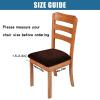 imageSmiry Velvet Seat Covers for Dining Room Chair Set of 4 Stretch Fit Removable Washable Chair Seat Cushion Protector Slipcovers with Ties BeigeCoffee