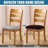 imageSmiry Velvet Seat Covers for Dining Room Chair Set of 4 Stretch Fit Removable Washable Chair Seat Cushion Protector Slipcovers with Ties BeigeCoffee