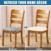 imageSmiry Velvet Seat Covers for Dining Room Chair Set of 4 Stretch Fit Removable Washable Chair Seat Cushion Protector Slipcovers with Ties BeigeCream