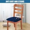 imageSmiry Velvet Seat Covers for Dining Room Chair Set of 4 Stretch Fit Removable Washable Chair Seat Cushion Protector Slipcovers with Ties BeigeFederal Blue