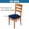 imageSmiry Velvet Seat Covers for Dining Room Chair Set of 4 Stretch Fit Removable Washable Chair Seat Cushion Protector Slipcovers with Ties BeigeFederal Blue