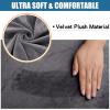 imageSmiry Velvet Seat Covers for Dining Room Chair Set of 4 Stretch Fit Removable Washable Chair Seat Cushion Protector Slipcovers with Ties BeigeGrey
