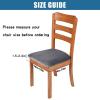 imageSmiry Velvet Seat Covers for Dining Room Chair Set of 4 Stretch Fit Removable Washable Chair Seat Cushion Protector Slipcovers with Ties BeigeGrey