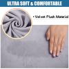 imageSmiry Velvet Seat Covers for Dining Room Chair Set of 4 Stretch Fit Removable Washable Chair Seat Cushion Protector Slipcovers with Ties BeigeLight Grey