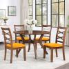 imageSmiry Velvet Seat Covers for Dining Room Chair Set of 4 Stretch Fit Removable Washable Chair Seat Cushion Protector Slipcovers with Ties BeigeMustard Yellow