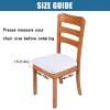 imageSmiry Velvet Seat Covers for Dining Room Chair Set of 4 Stretch Fit Removable Washable Chair Seat Cushion Protector Slipcovers with Ties BeigeWhite