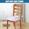 imageSmiry Velvet Seat Covers for Dining Room Chair Set of 4 Stretch Fit Removable Washable Chair Seat Cushion Protector Slipcovers with Ties BeigeWhite