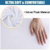 imageSmiry Velvet Seat Covers for Dining Room Chair Set of 4 Stretch Fit Removable Washable Chair Seat Cushion Protector Slipcovers with Ties BeigeWhite
