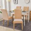 imageSmiry Velvet Stretch Chair Covers for Dining Room Set of 4 Soft Fit Removable Washable Kitchen Parsons Chair Slipcover Protector Light GreyBeige