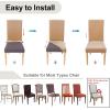 imageSmiry Velvet Stretch Chair Covers for Dining Room Set of 4 Soft Fit Removable Washable Kitchen Parsons Chair Slipcover Protector Light GreyBeige