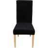 imageSmiry Velvet Stretch Chair Covers for Dining Room Set of 4 Soft Fit Removable Washable Kitchen Parsons Chair Slipcover Protector Light GreyBlack