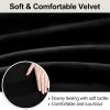 imageSmiry Velvet Stretch Chair Covers for Dining Room Set of 4 Soft Fit Removable Washable Kitchen Parsons Chair Slipcover Protector Light GreyBlack