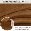 imageSmiry Velvet Stretch Chair Covers for Dining Room Set of 4 Soft Fit Removable Washable Kitchen Parsons Chair Slipcover Protector Light GreyCamel
