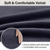 imageSmiry Velvet Stretch Chair Covers for Dining Room Set of 4 Soft Fit Removable Washable Kitchen Parsons Chair Slipcover Protector Light GreyDark Grey