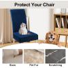 imageSmiry Velvet Stretch Chair Covers for Dining Room Set of 4 Soft Fit Removable Washable Kitchen Parsons Chair Slipcover Protector Light GreyFederal Blue