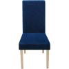 imageSmiry Velvet Stretch Chair Covers for Dining Room Set of 4 Soft Fit Removable Washable Kitchen Parsons Chair Slipcover Protector Light GreyFederal Blue