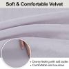 imageSmiry Velvet Stretch Chair Covers for Dining Room Set of 4 Soft Fit Removable Washable Kitchen Parsons Chair Slipcover Protector Light GreyLight Grey