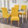 imageSmiry Velvet Stretch Chair Covers for Dining Room Set of 4 Soft Fit Removable Washable Kitchen Parsons Chair Slipcover Protector Light GreyMustard Yellow