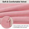 imageSmiry Velvet Stretch Chair Covers for Dining Room Set of 4 Soft Fit Removable Washable Kitchen Parsons Chair Slipcover Protector Light GreyPink