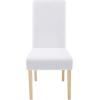 imageSmiry Velvet Stretch Chair Covers for Dining Room Set of 4 Soft Fit Removable Washable Kitchen Parsons Chair Slipcover Protector Light GreyRaw White