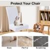 imageSmiry Velvet Stretch Chair Covers for Dining Room Set of 4 Soft Fit Removable Washable Kitchen Parsons Chair Slipcover Protector Light GreyRaw White