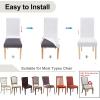 imageSmiry Velvet Stretch Chair Covers for Dining Room Set of 4 Soft Fit Removable Washable Kitchen Parsons Chair Slipcover Protector Light GreyRaw White