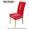 imageSmiry Velvet Stretch Chair Covers for Dining Room Set of 4 Soft Fit Removable Washable Kitchen Parsons Chair Slipcover Protector Light GreyRed