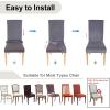 imageSmiry Velvet Stretch Chair Covers for Dining Room Set of 4 Soft Fit Removable Washable Kitchen Parsons Chair Slipcover Protector Light GreySilver Grey