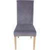 imageSmiry Velvet Stretch Chair Covers for Dining Room Set of 4 Soft Fit Removable Washable Kitchen Parsons Chair Slipcover Protector Light GreySilver Grey