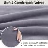 imageSmiry Velvet Stretch Chair Covers for Dining Room Set of 4 Soft Fit Removable Washable Kitchen Parsons Chair Slipcover Protector Light GreySilver Grey