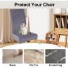 imageSmiry Velvet Stretch Chair Covers for Dining Room Set of 4 Soft Fit Removable Washable Kitchen Parsons Chair Slipcover Protector Light GreySilver Grey