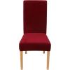 imageSmiry Velvet Stretch Chair Covers for Dining Room Set of 4 Soft Fit Removable Washable Kitchen Parsons Chair Slipcover Protector Light GreyWine Red