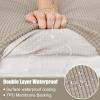 imageSmiry Waterproof Couch Cushion Covers Stretch Jacquard Sofa Covers Washable Thick Sofa Cushion Covers Furniture Protector with Elastic Bottom for Pets Kids 3 Pack GreyTaupe